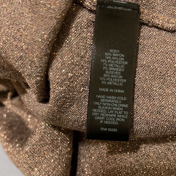 Express Shimmery Bronze fitted stretchy dress. - Picture 16 of 16